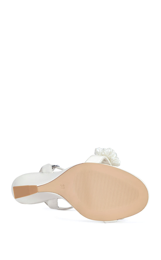 WINTERS-WHITE FLORAL WEDGE SANDAL