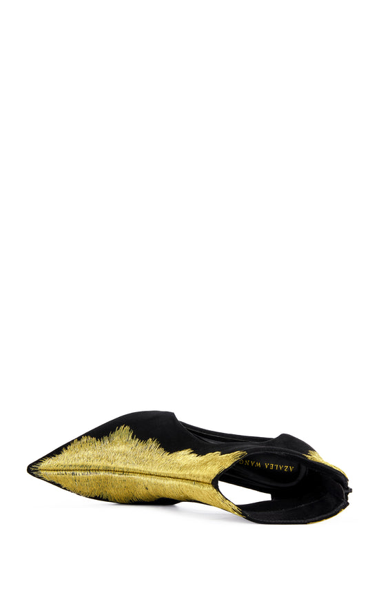 ZARAE-BLACKGOLD POINTED TOE STILETTO BOOTIE