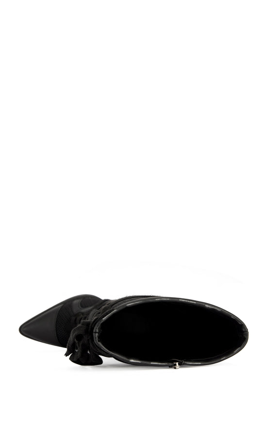 ZAYD-BLACK POINTED TOE SPORTY STILETTO BOOT