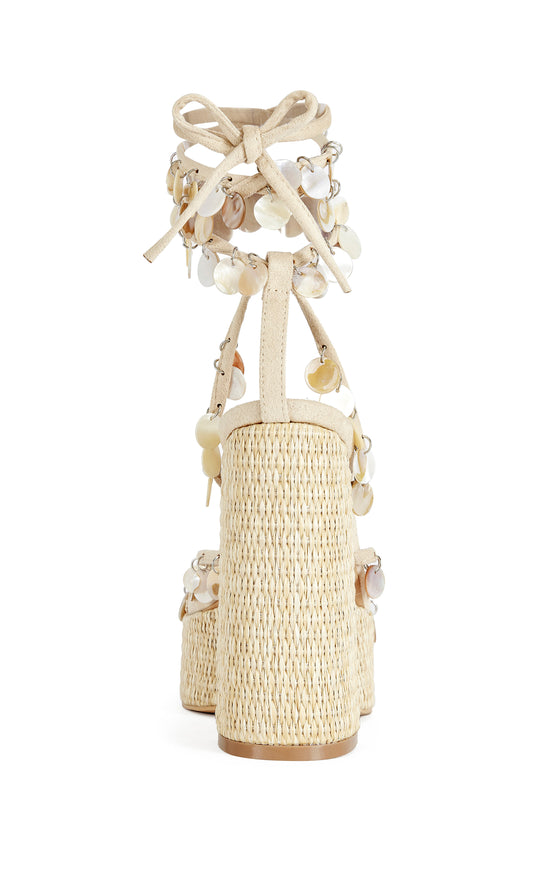 ZAZZIE-NATURAL MOTHER OF PEARL PLATFORM SANDAL