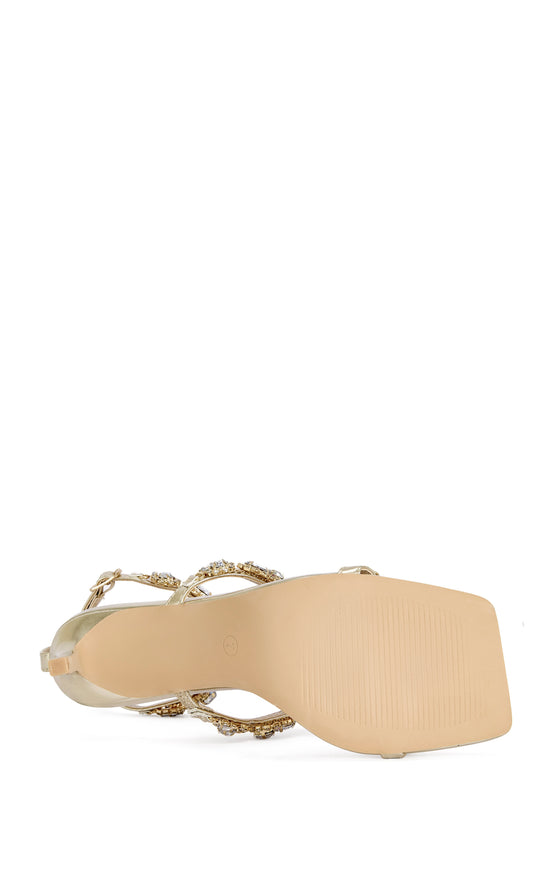 ZETA-GOLD RHINESTONE STILETTO SANDAL