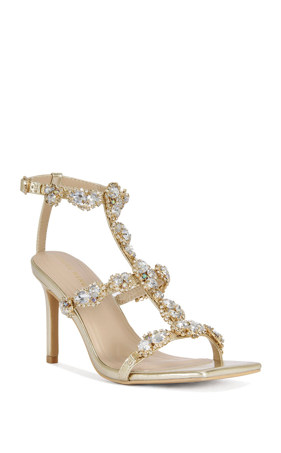 ZETA-GOLD RHINESTONE STILETTO SANDAL