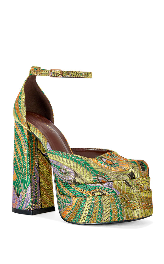 ZIPPHORA-GREEN PLATFORM MARYJANE PUMP