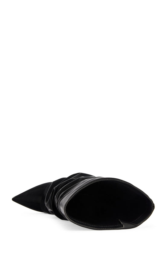 ZYLLA-BLACK WEDGE SLOUCH BOOT