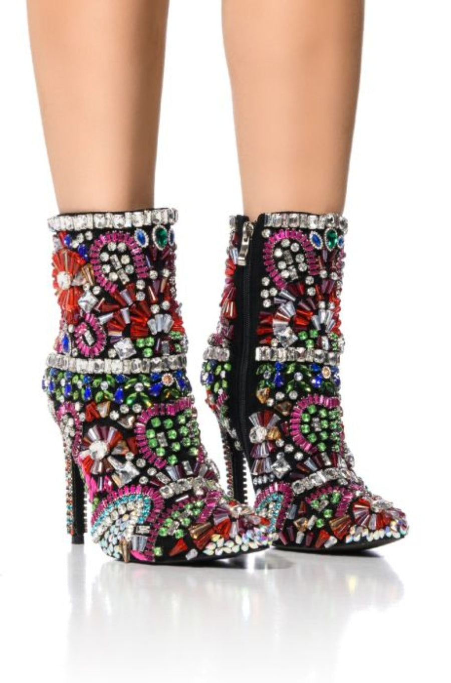HOLLY-MULTI JEWELED STILETTO BOOTIE
