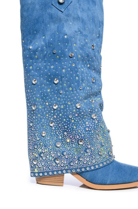 MELLOW-DENIM WESTERN BOOT