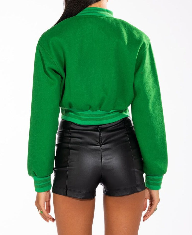 DAVIS GREEN VARSITY JACKET