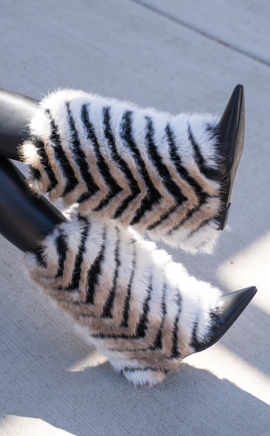 JONETTE-BLACKMULTI FAUX FUR BOOTIE