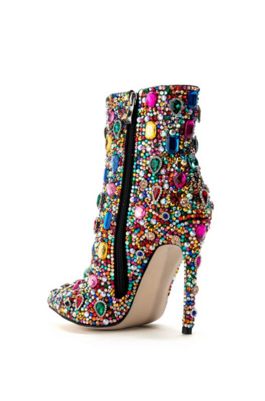 POPPY-MULTI JEWELED STILETTO BOOTIE