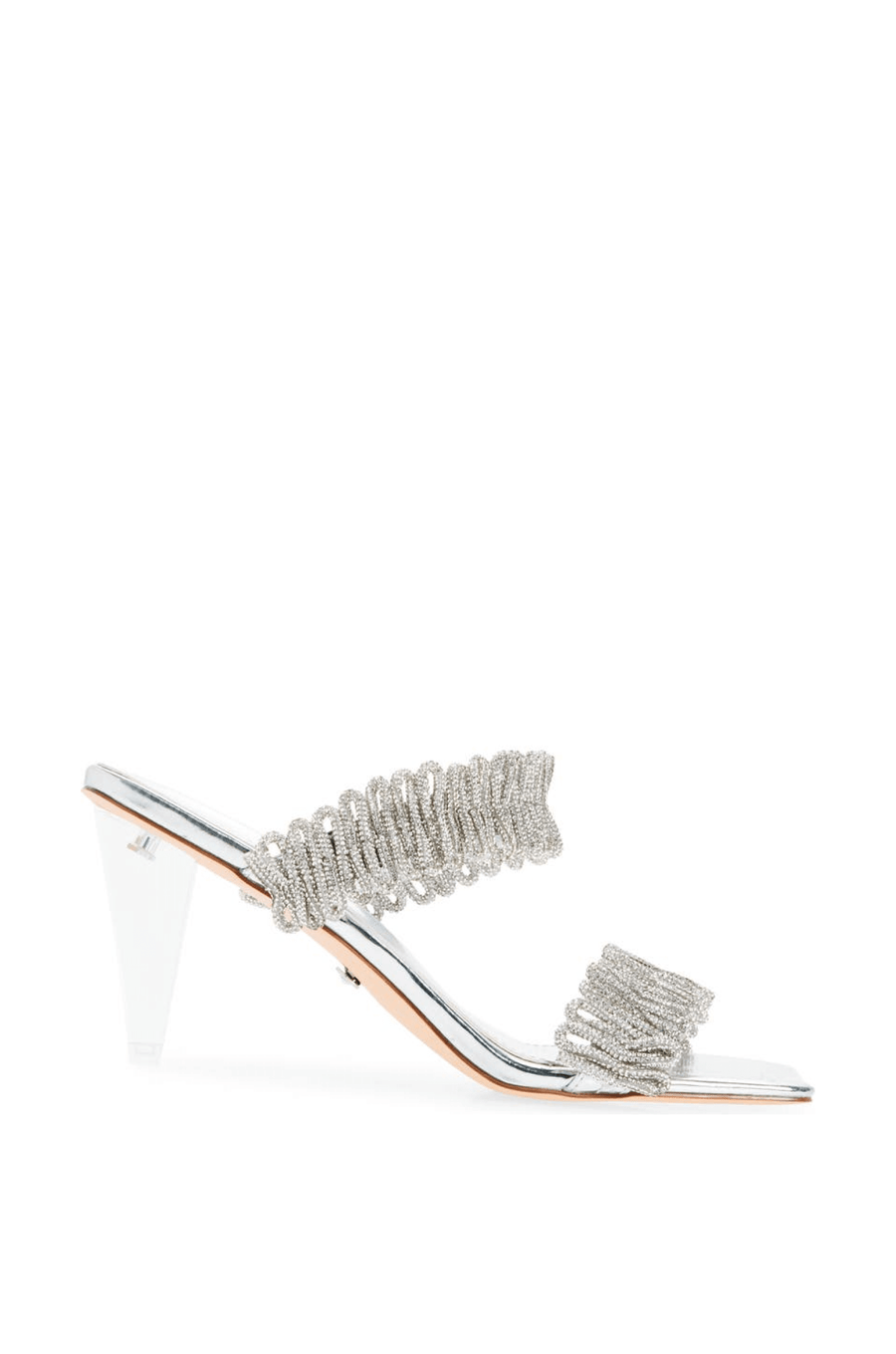 VINEMULE-SILVER BLOCK HEELED SANDAL