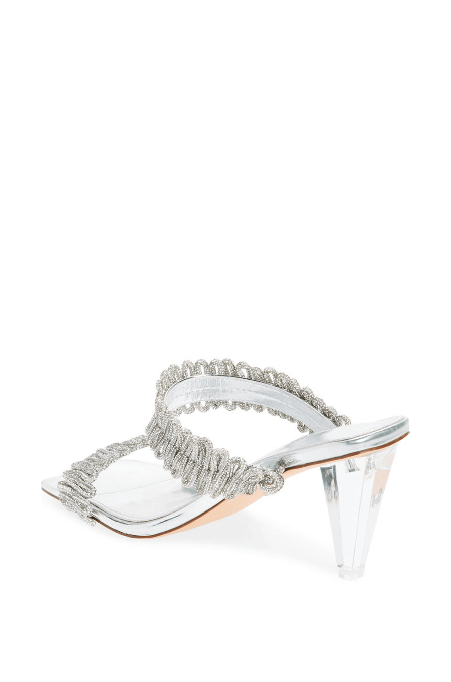 VINEMULE-SILVER BLOCK HEELED SANDAL