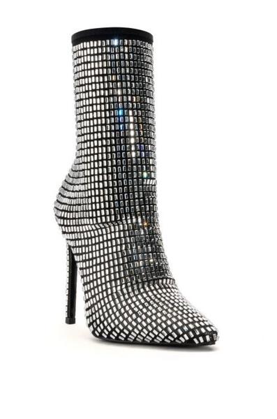 ADALEE-SILVER STILETTO BOOTIE