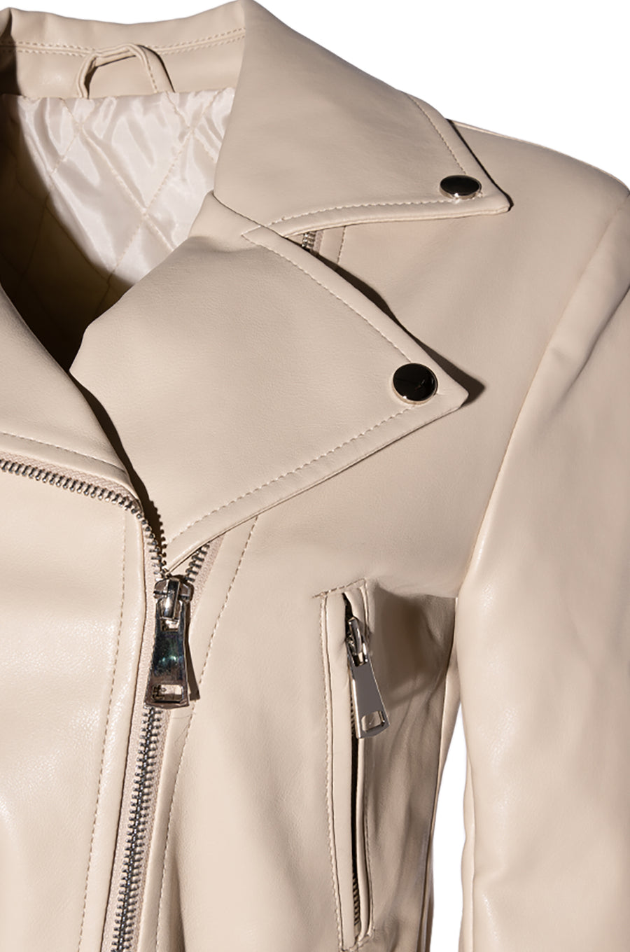 ATTALAE BEIGE MOTO JACKET