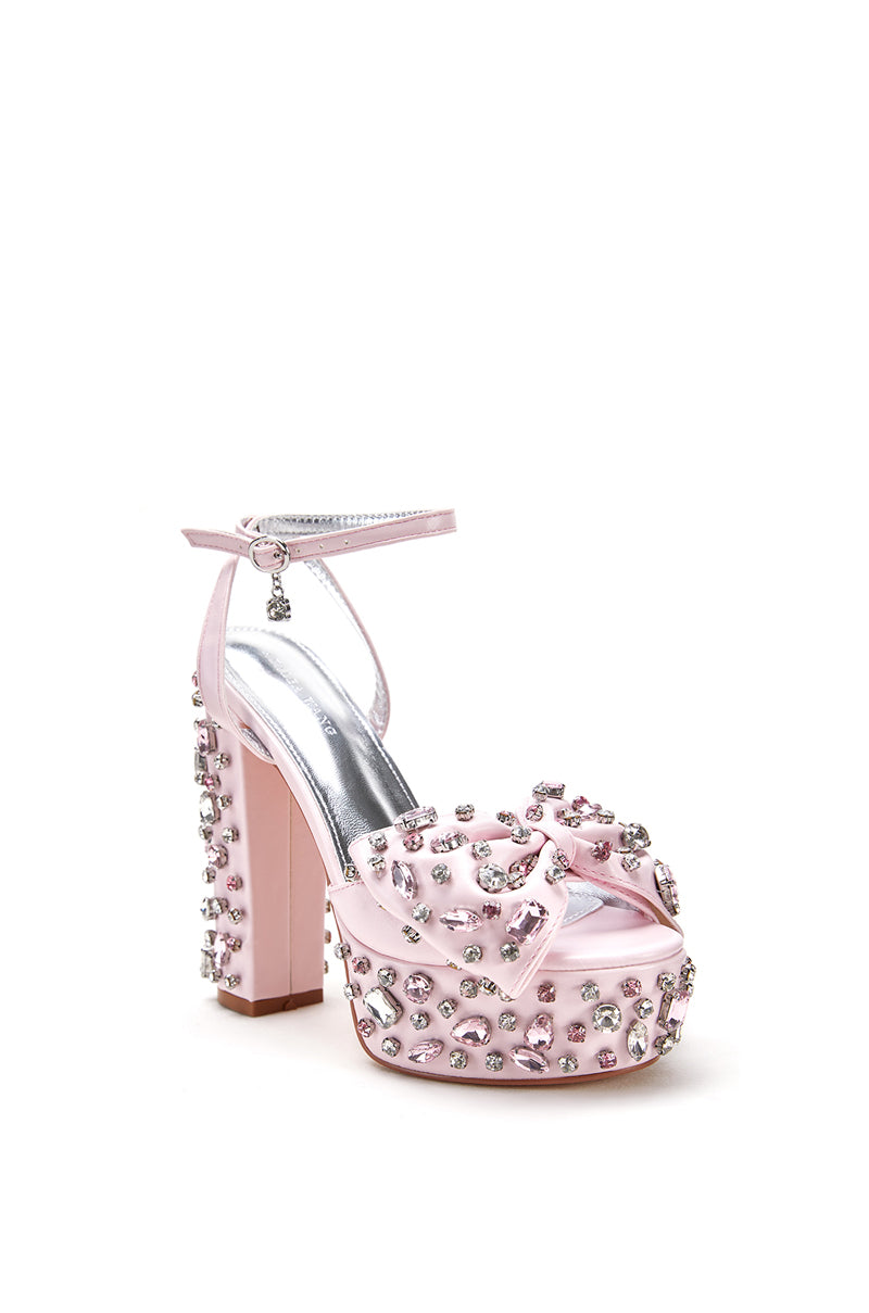 MAYA-LIGHTPINK BEJEWELED PLATFORM SANDAL