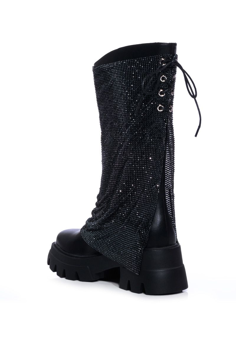BLOOMFIELD-BLACK CHAINMAIL PU BOOT
