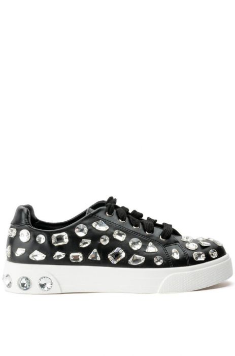 CORRINE-BLACK LACE UP SNEAKER
